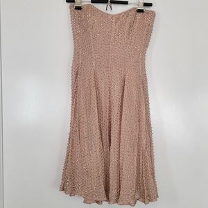 French Connection Sun Spark Strapless Flared Sequin Dress
